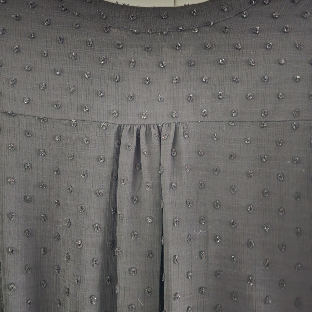 NUC GEORGE polkadot design tie waiste dress. Size lg - Picture 8 of 11